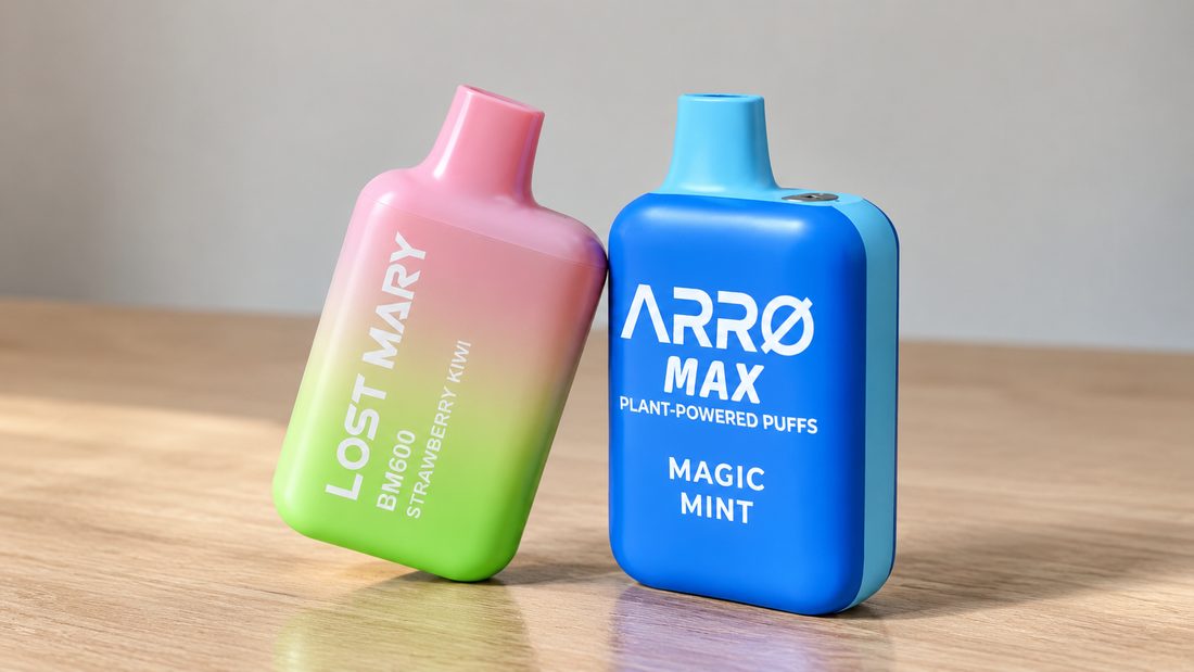 Nicotine and nicotine-free Lost Mary alternatives beside ARRØ vape devices
