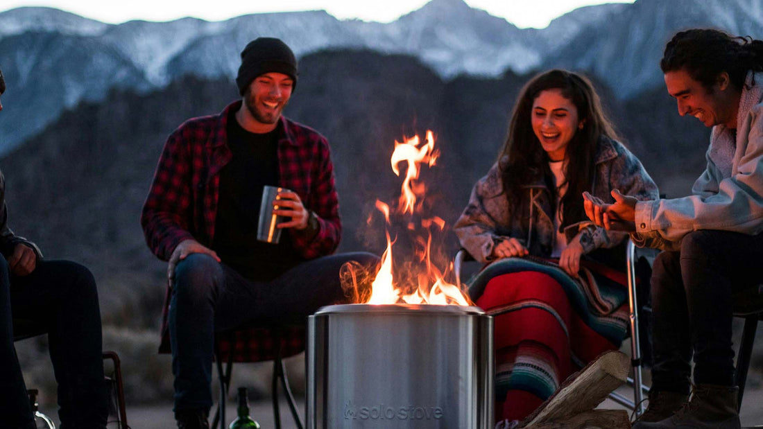 Group of people around a firepit