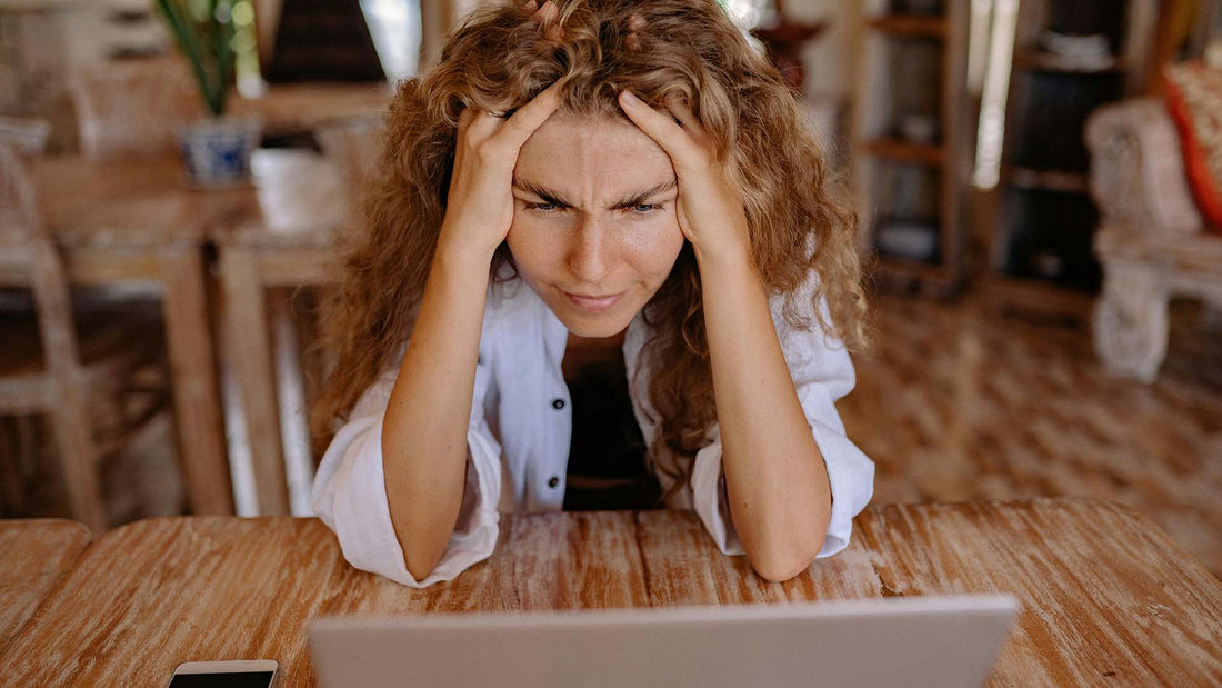 Woman looking stressed