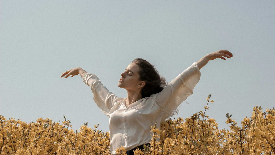 Woman surrounded by plants