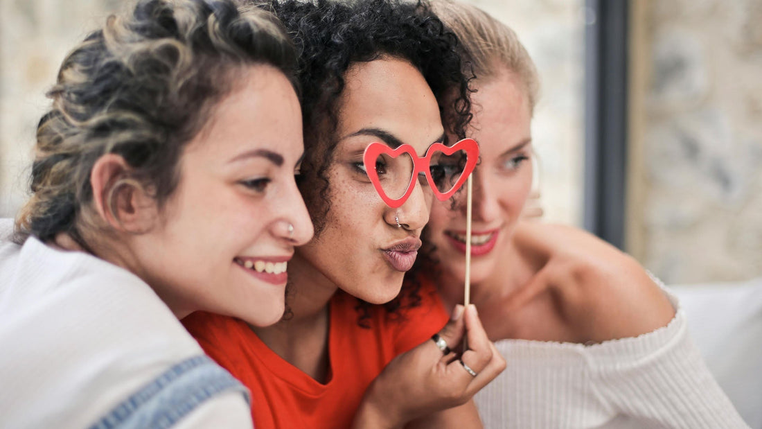 Three women posing for a photo