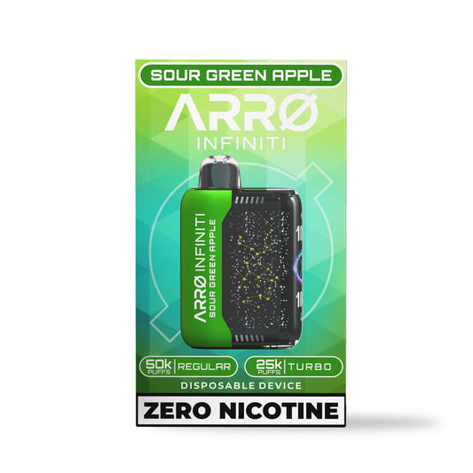 ARRØ INFINITI - Zero Nicotine Vapes Sour Green Apple