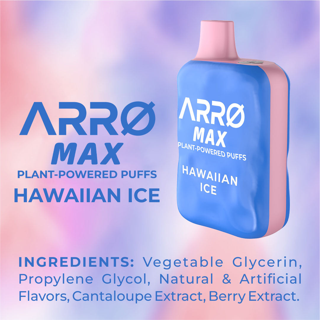 ARR MAX Zero Nicotine Vape | Hawaiian Ice Flavor ARR Brand ARR MAX Zero Nicotine Vape | Hawaiian Ice Flavor ARR Brand