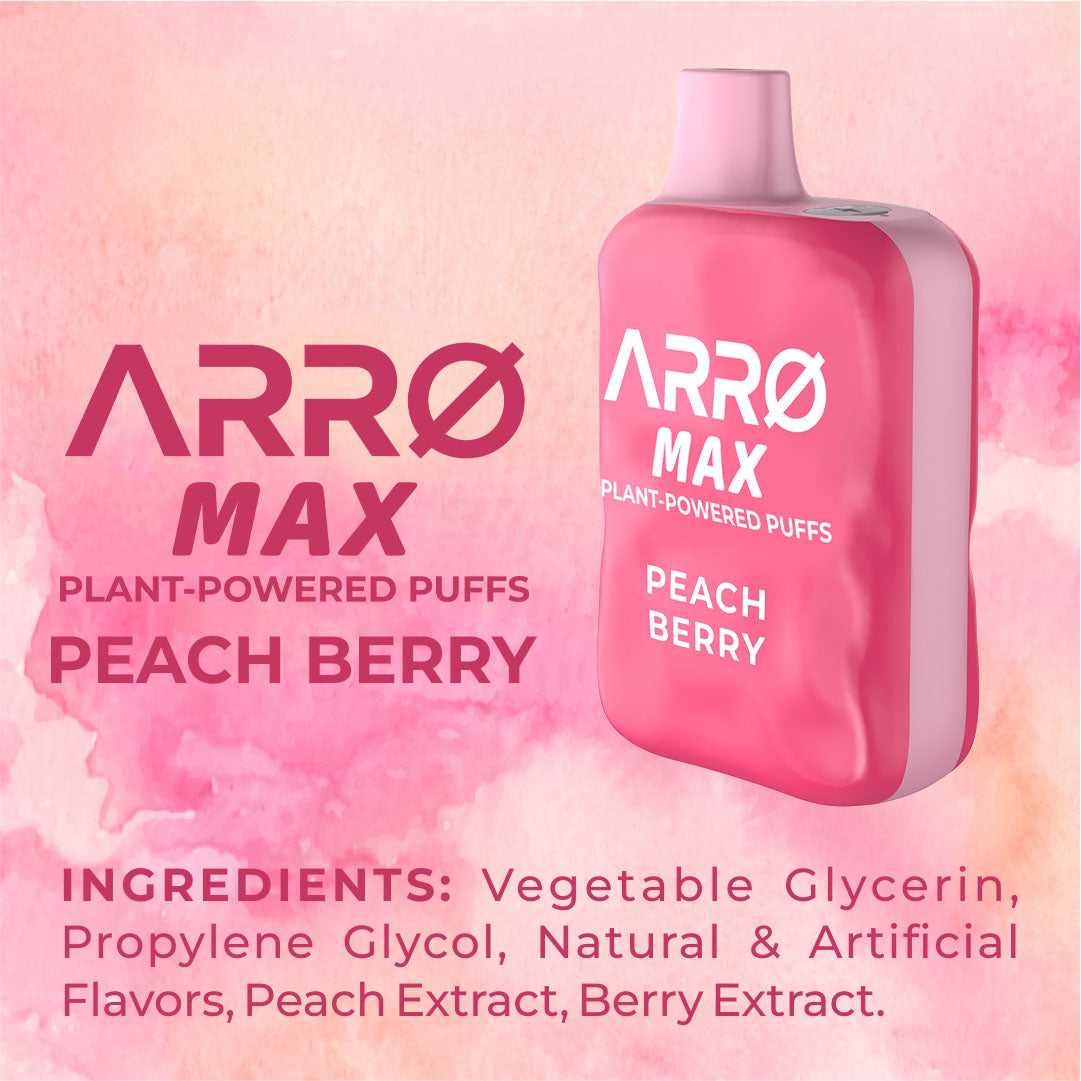 ARR MAX Zero Nicotine Vape | Peach Berry Flavor ARR Brand ARR MAX Zero Nicotine Vape | Peach Berry Flavor ARR Brand