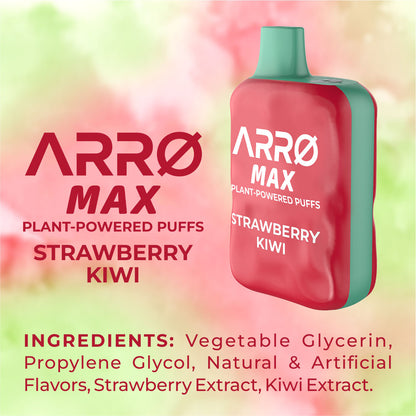 ARRØ MAX – Strawberry Kiwi (5,000 Puffs) Plant Powered Aromatherapy Device, Single Pack