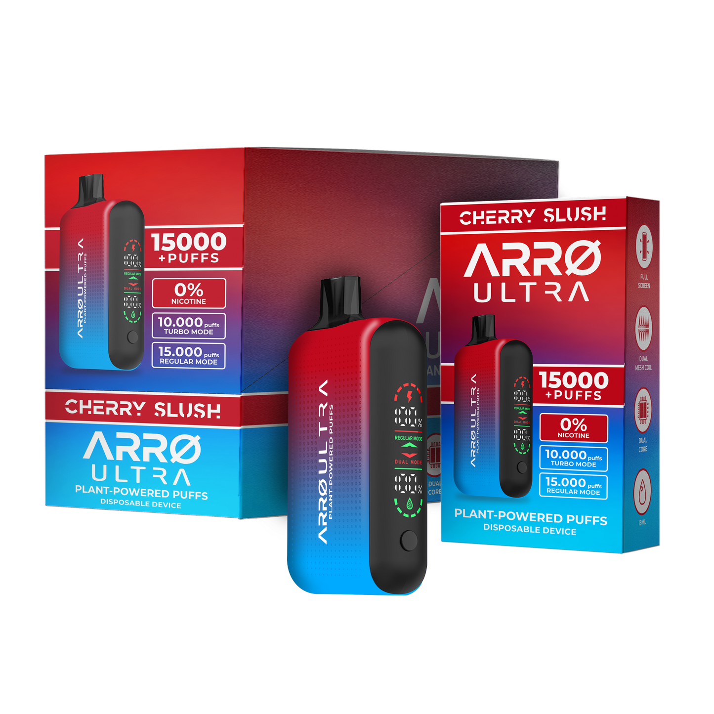 ARRØ Ultra –  Cherry Slush (15,000 Puffs) Plant Powered Aromatherapy Device, Single Pack