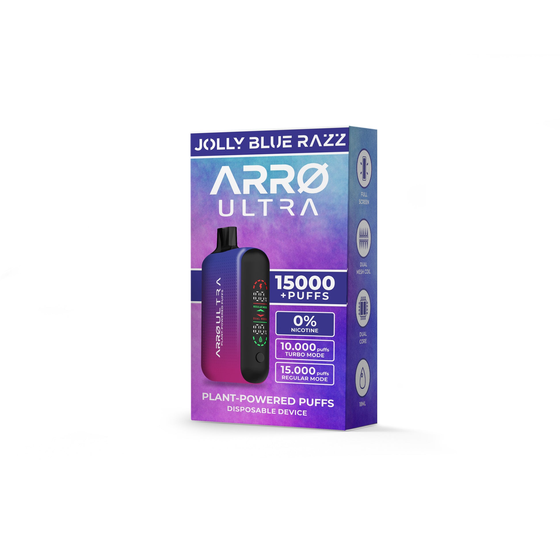 ARR Ultra Nicotine Free Vape | Jolly Blue Razz ARR Brand ARR Ultra Nicotine Free Vape | Jolly Blue Razz ARR Brand