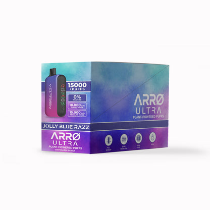 ARRØ Ultra –  Jolly Blue Razz (15,000 Puffs) Plant Powered Aromatherapy Device, Single Pack