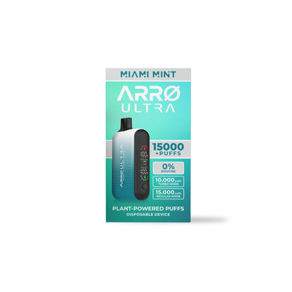 ARRØ Ultra –  Miami Mint (15,000 Puffs) Plant Powered Aromatherapy Device, Single Pack