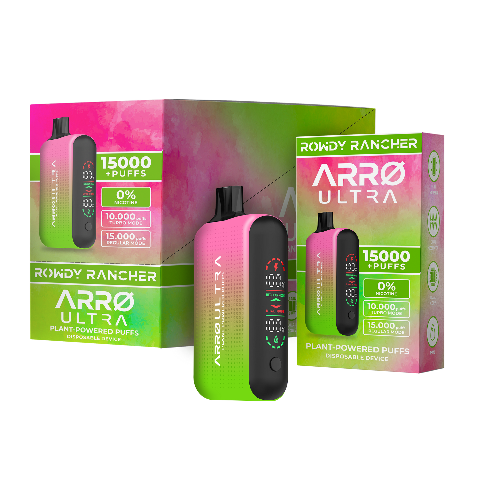 ARR Ultra Nicotine Free Vape | Rowdy Rancher Flavor | 15,000 Puffs ARR Brand ARR Ultra Nicotine Free Vape | Rowdy Rancher Flavor | 15,000 Puffs ARR Brand