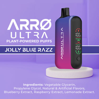 ARRØ Ultra –  Jolly Blue Razz (15,000 Puffs) Plant Powered Aromatherapy Device, Single Pack