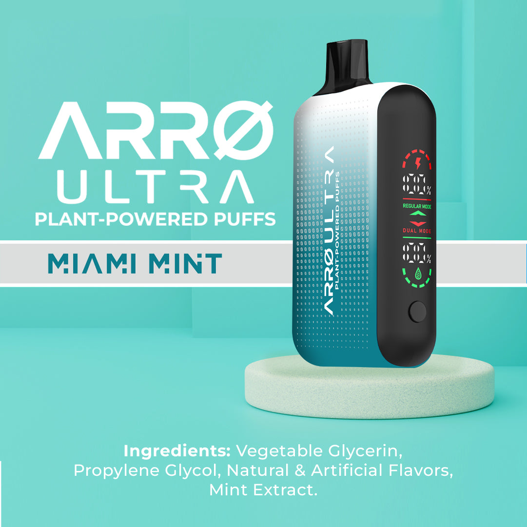 ARRØ Ultra –  Miami Mint (15,000 Puffs) Plant Powered Aromatherapy Device, Single Pack