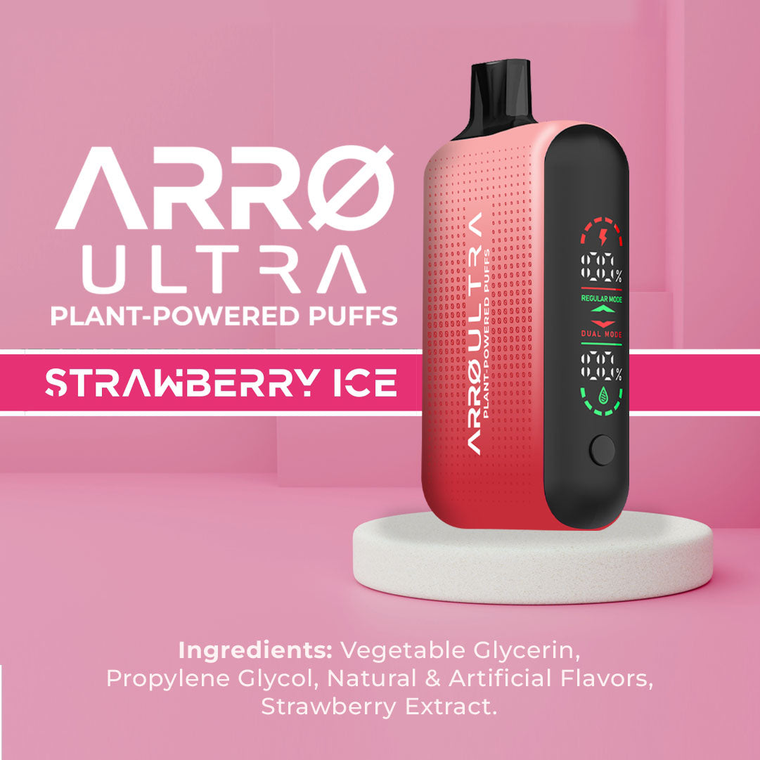 ARRØ Ultra –  Strawberry Ice (15,000 Puffs) Plant Powered Aromatherapy Device, Single Pack