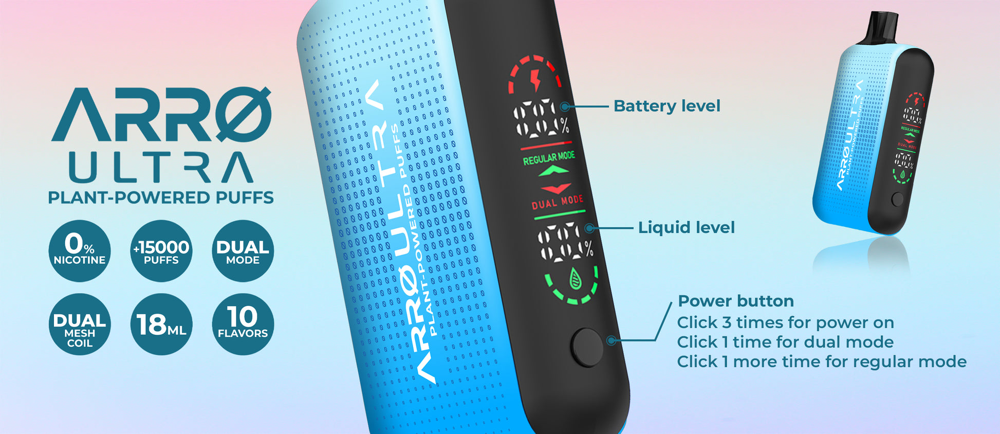 ARR Ultra Nicotine Free Vape | Baja Berry Flavor ARR Brand ARR Ultra Nicotine Free Vape | Baja Berry Flavor ARR Brand