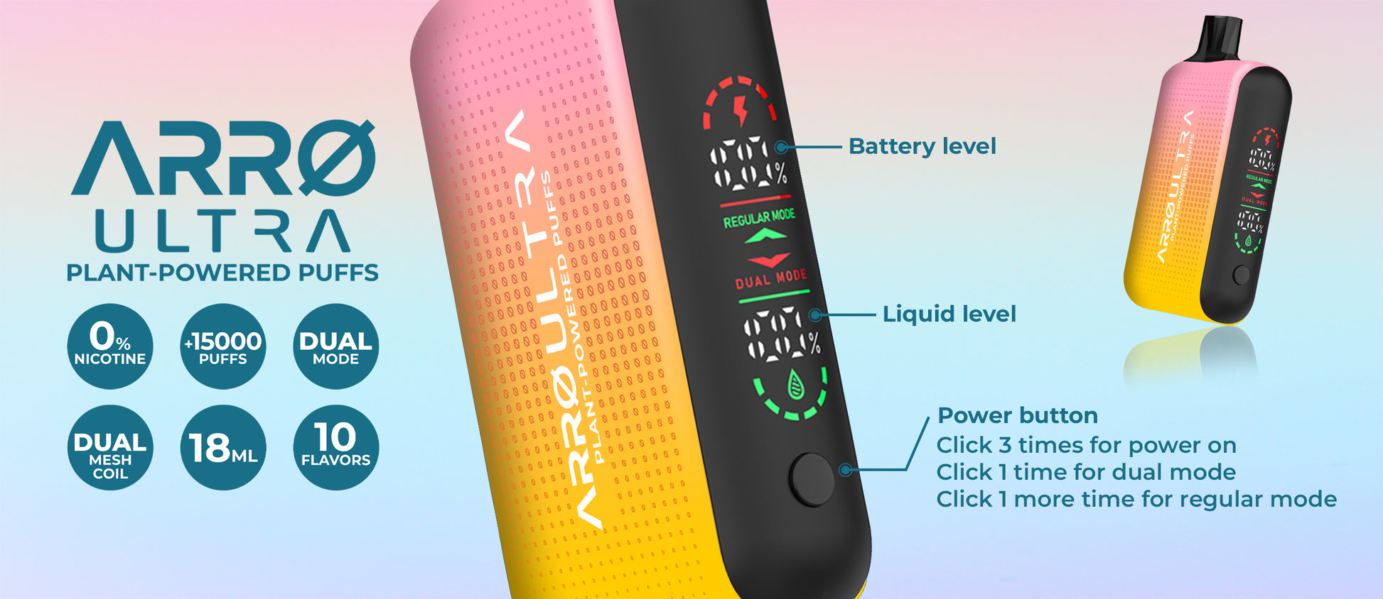 ARR Ultra Nicotine Free Vape | Georgia Peach Flavor ARR Brand ARR Ultra Nicotine Free Vape | Georgia Peach Flavor ARR Brand