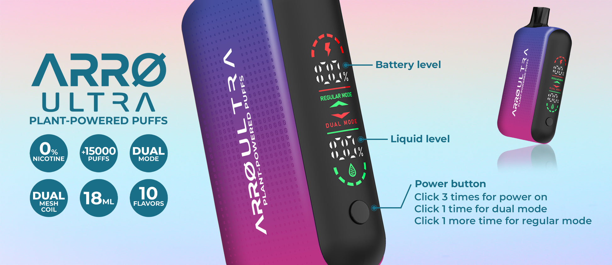 ARR Ultra Nicotine Free Vape | Jolly Blue Razz ARR Brand ARR Ultra Nicotine Free Vape | Jolly Blue Razz ARR Brand