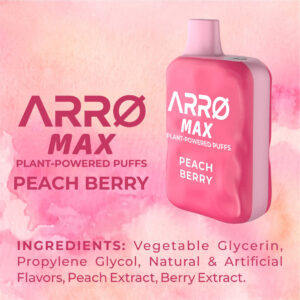 ARRØ MAX Zero Nicotine Vape – Peach Berry - Image 4
