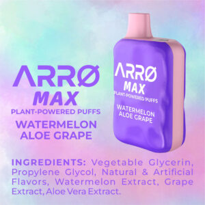 ARRØ MAX Zero Nicotine Vape –  Watermelon Aloe Grape - Image 6