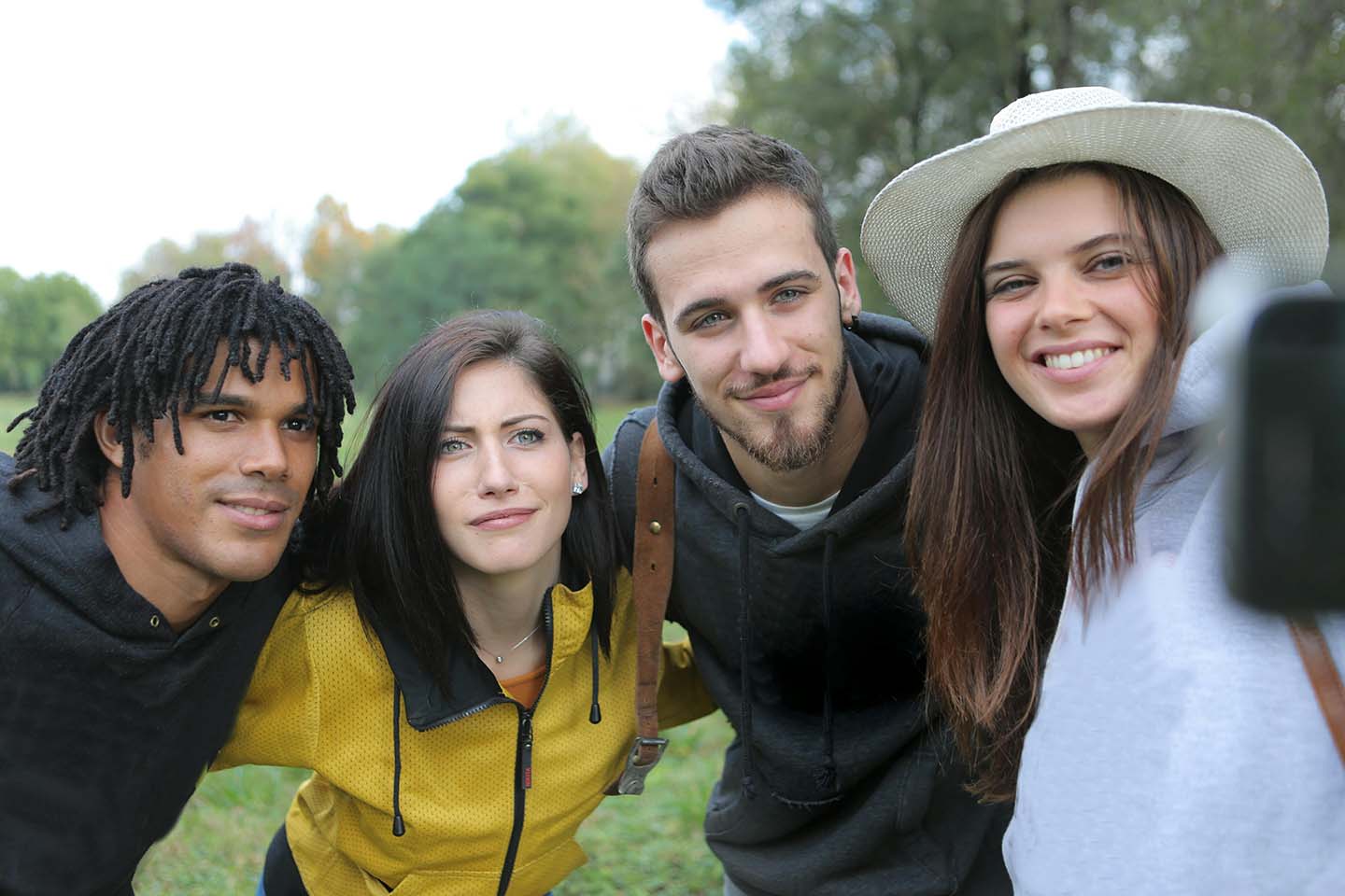 Group of friends taking a selfie