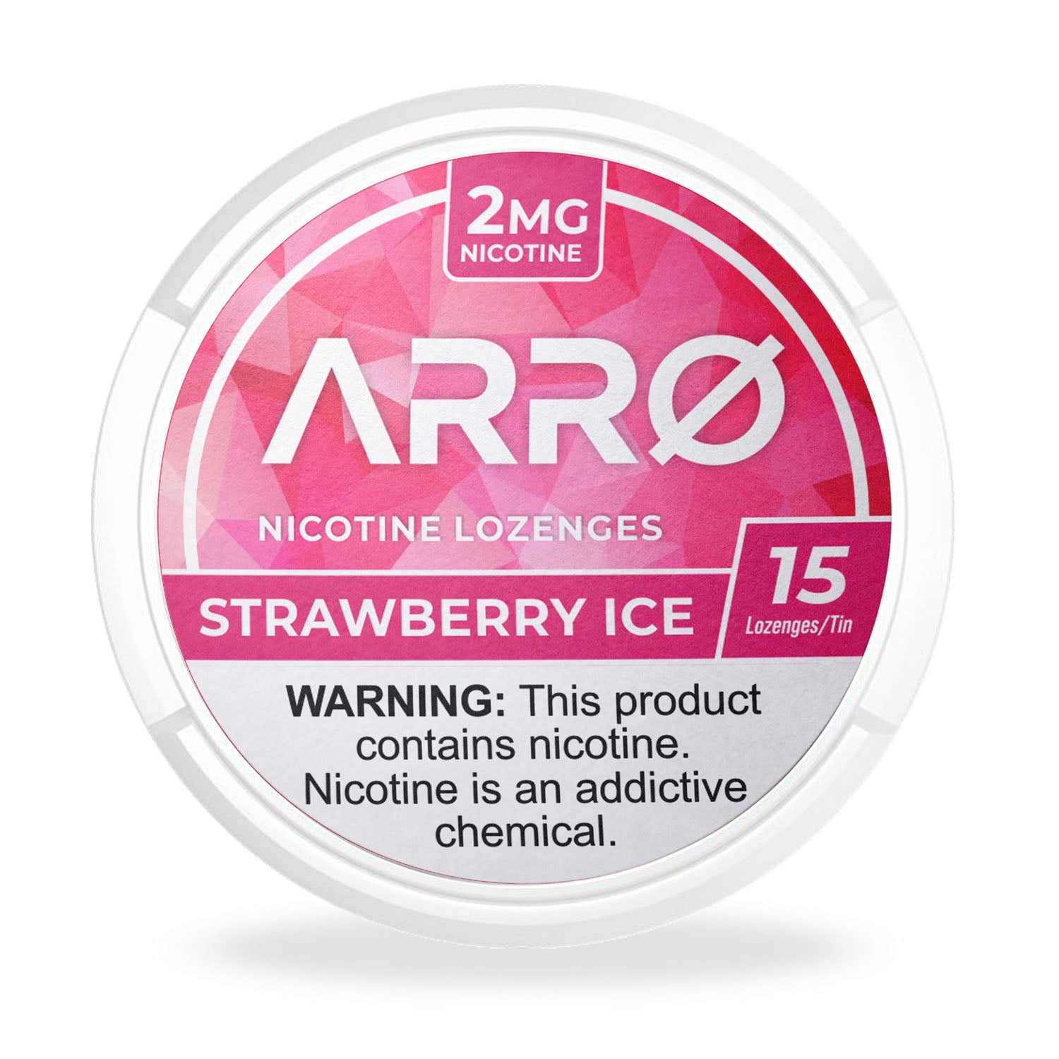 Container of ARRØ Lozenges Strawberry Ice