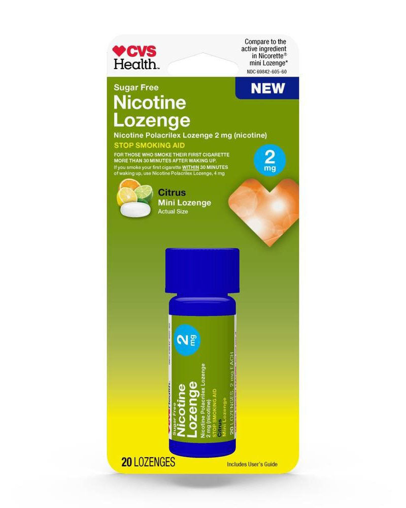 Box of CVS Health nicotine lozenges