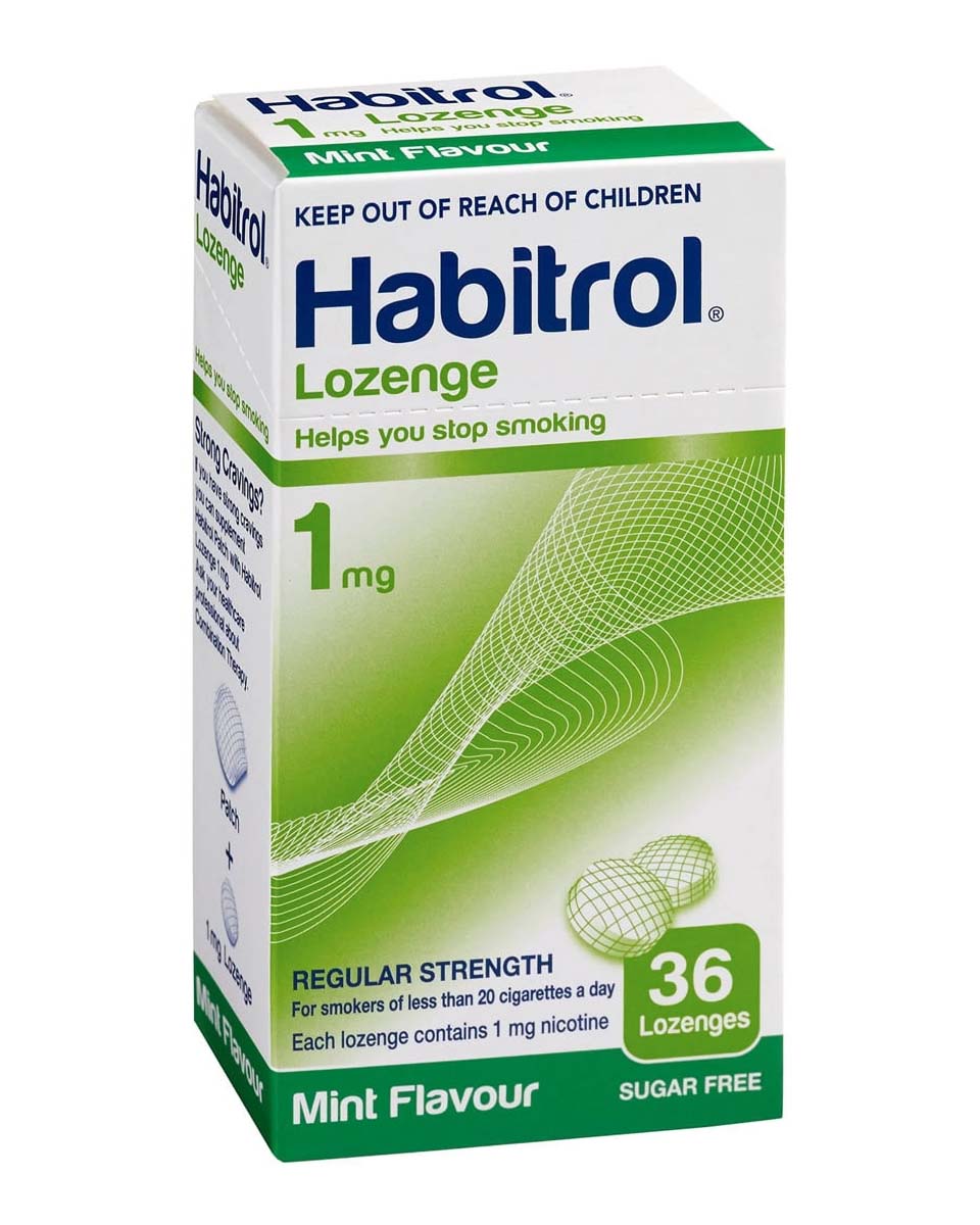Box of Habitrol 1mg nicotine lozenges