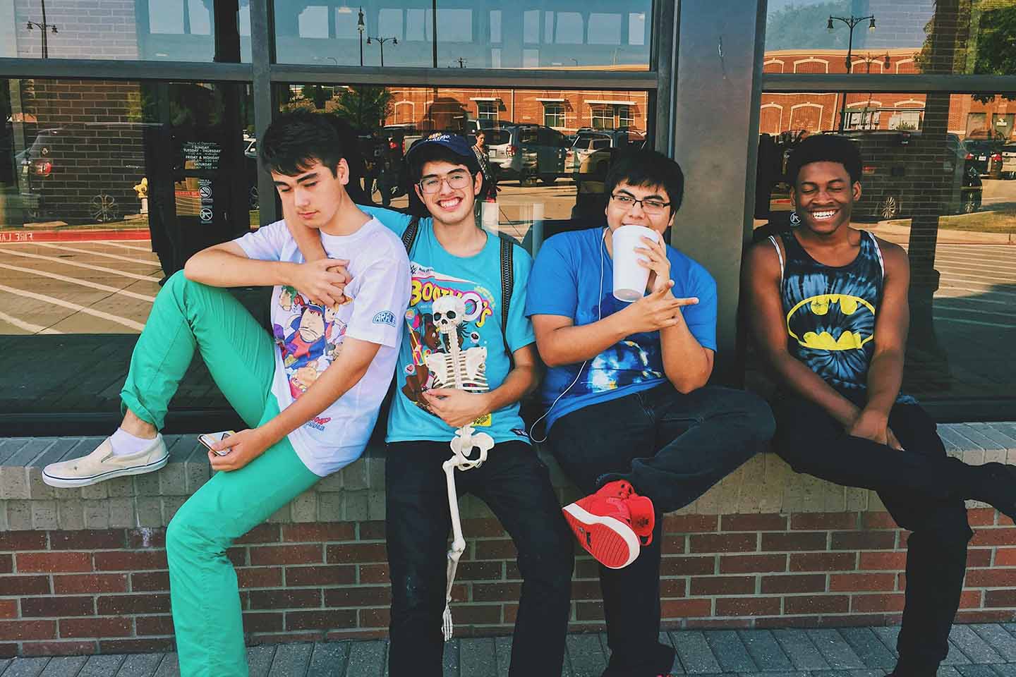 Happy group of teens